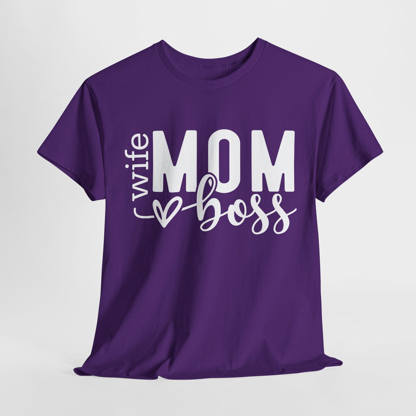 Unisex Heavy Cotton Tee - Wife Mom Boss Tee