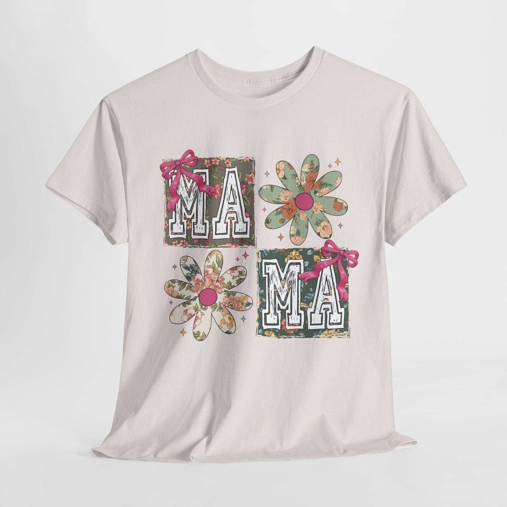 Floral Mama Tee - Unisex Heavy Cotton T-Shirt for Mother's Day & Everyday Wear