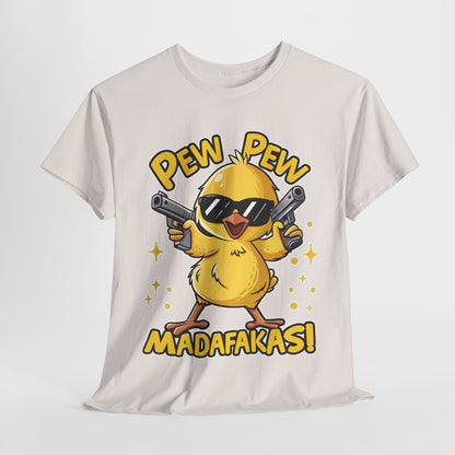 Pew Pew Madafakas Unisex Cotton Tee, Fun Graphic T-Shirt, Casual Wear, Gift for Gamers, Quirky Humor Tee, Everyday Comfort Shirt