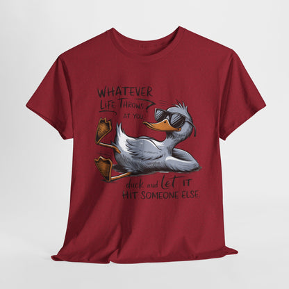 Funny Duck Quote Unisex Heavy Cotton Tee – Perfect for Casual Wear and Gifts