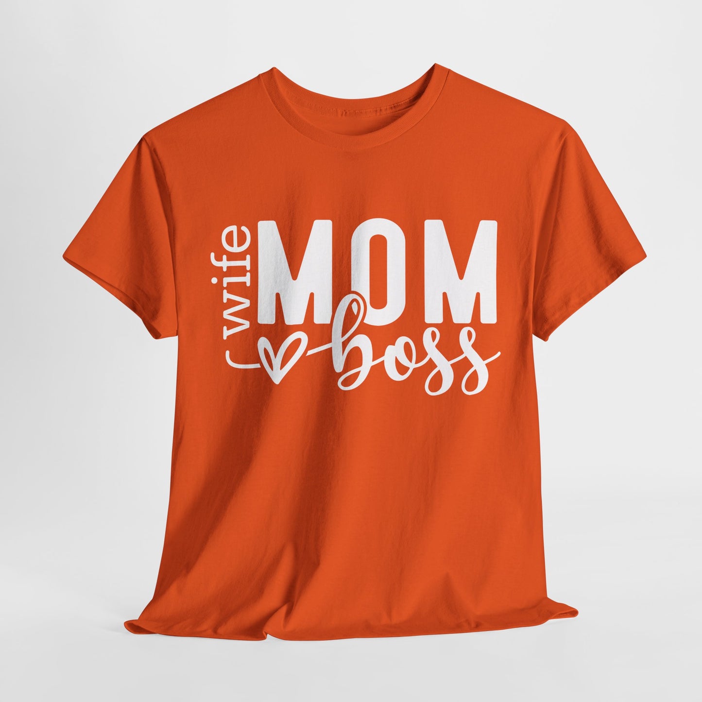 Unisex Heavy Cotton Tee - Wife Mom Boss Tee