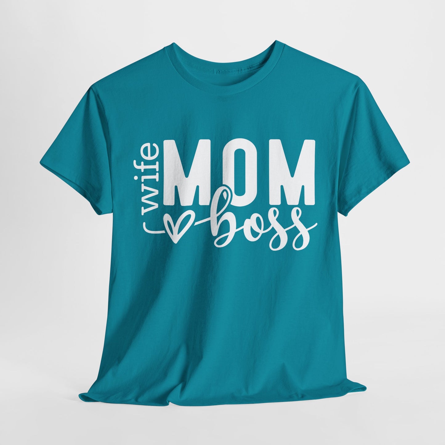 Unisex Heavy Cotton Tee - Wife Mom Boss Tee