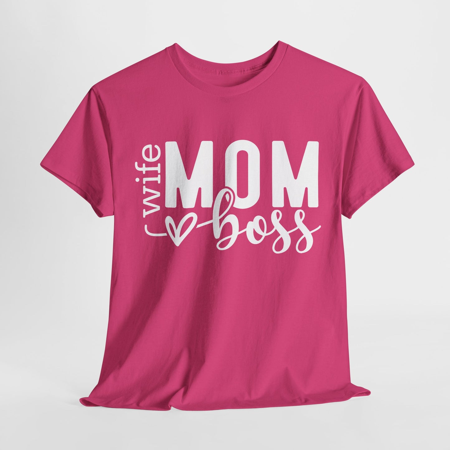 Unisex Heavy Cotton Tee - Wife Mom Boss Tee