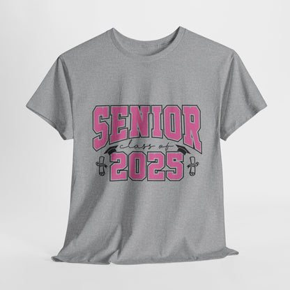 Senior Class of 2025 Pink Unisex Heavy Cotton Tee