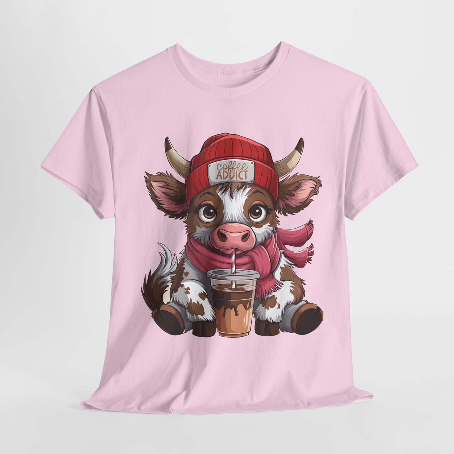 Cute Cow Lover Unisex Heavy Cotton Tee - Perfect for Animal Addicts