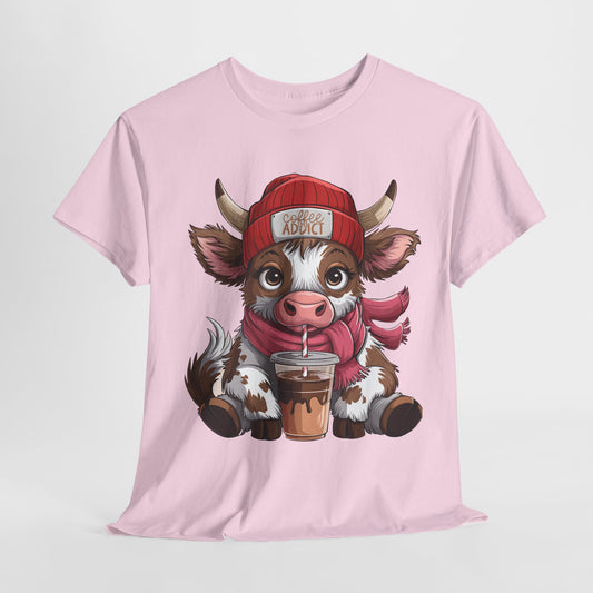 Cute Cow Lover Unisex Heavy Cotton Tee - Perfect for Animal Addicts