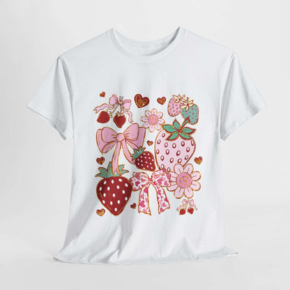 T-Shirt - BOHO Strawberries Coquette Ribbon Country Crafter Design