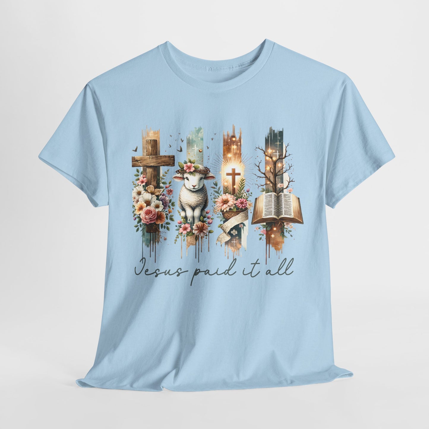 Inspirational Jesus Paid It All Unisex Heavy Cotton Tee