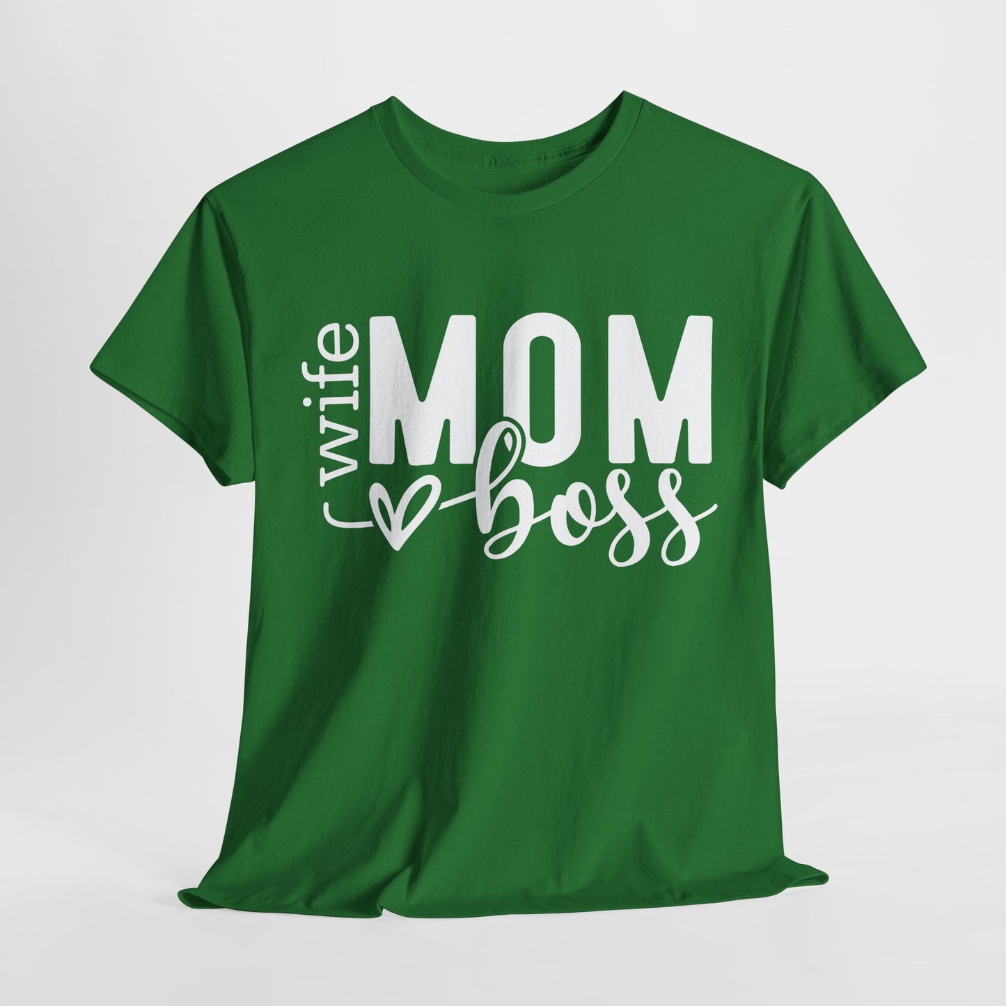 Unisex Heavy Cotton Tee - Wife Mom Boss Tee