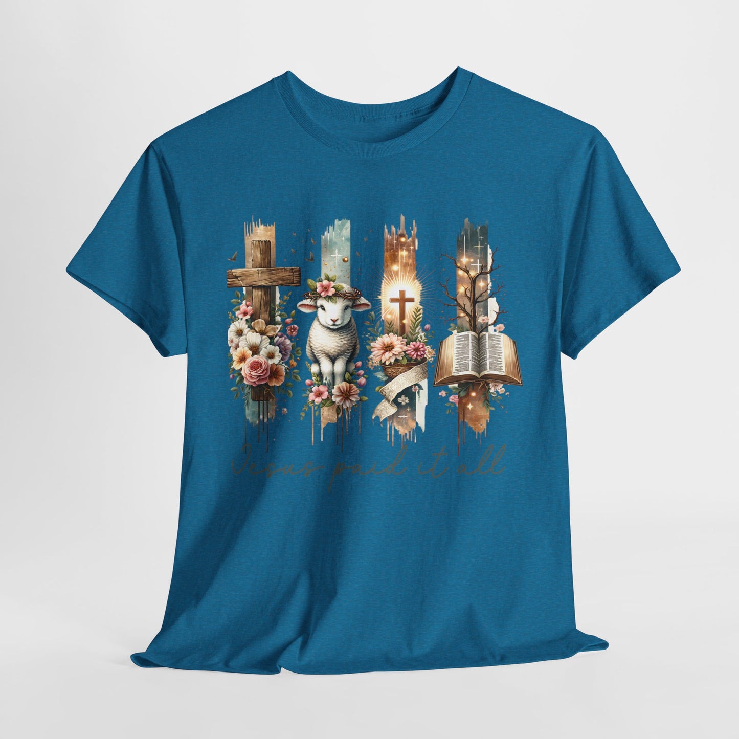 Inspirational Jesus Paid It All Unisex Heavy Cotton Tee