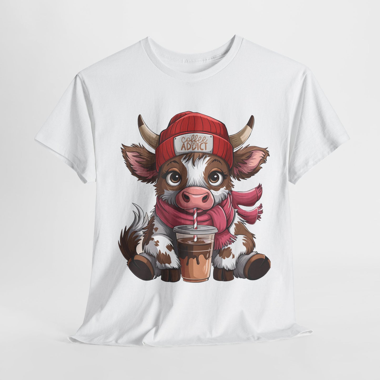 Cute Cow Lover Unisex Heavy Cotton Tee - Perfect for Animal Addicts