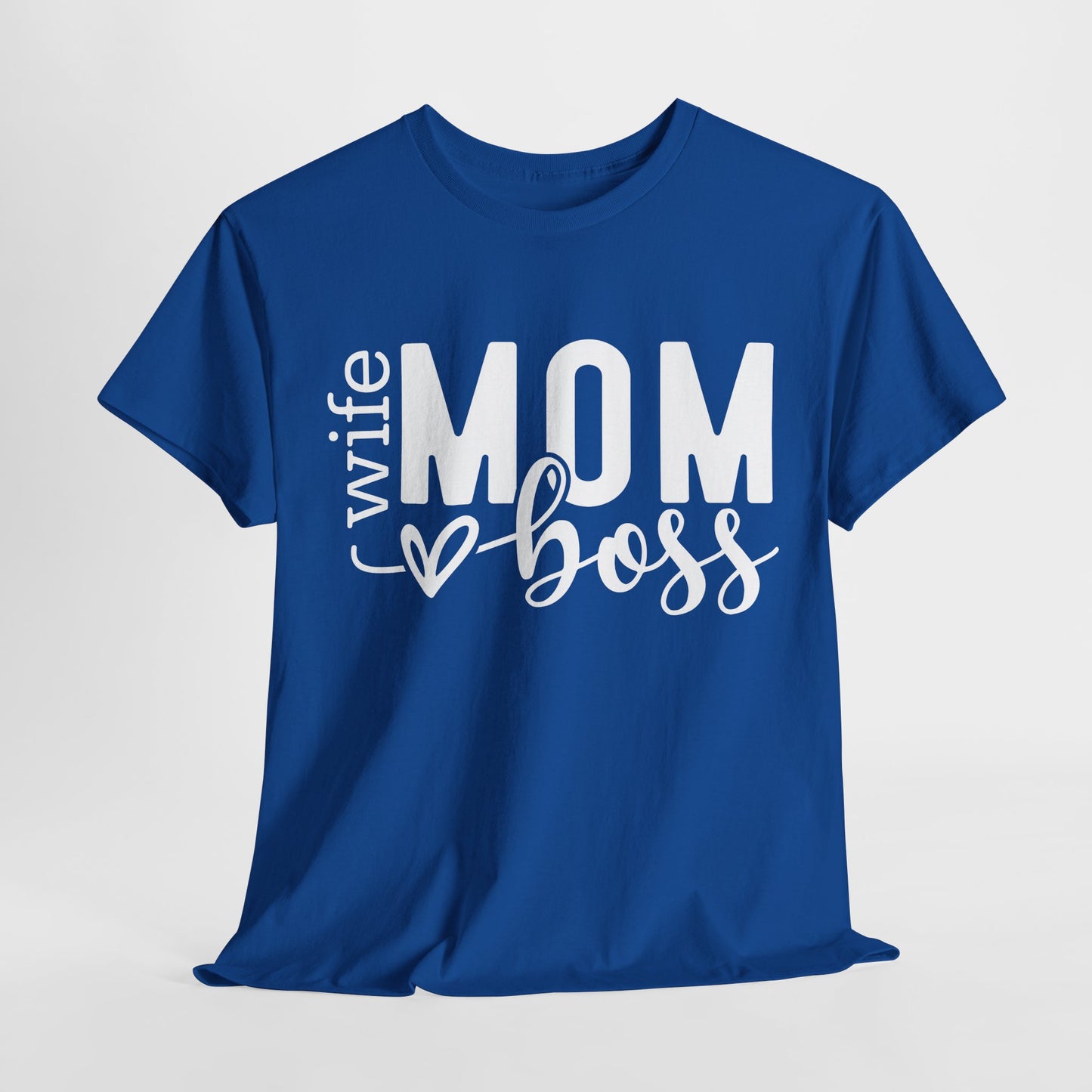 Unisex Heavy Cotton Tee - Wife Mom Boss Tee