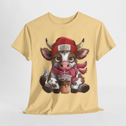 Cute Cow Lover Unisex Heavy Cotton Tee - Perfect for Animal Addicts