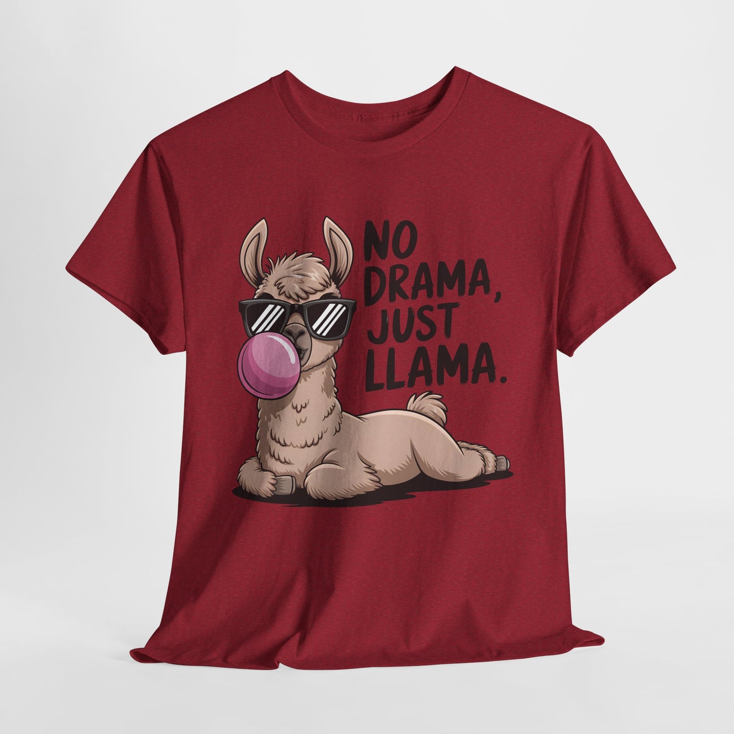 No Drama Just Llama Unisex Heavy Cotton Tee - Fun & Casual Animal Tee