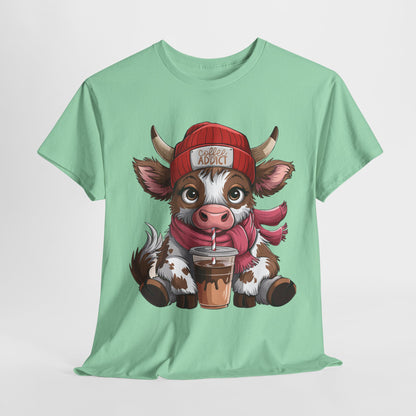 Cute Cow Lover Unisex Heavy Cotton Tee - Perfect for Animal Addicts