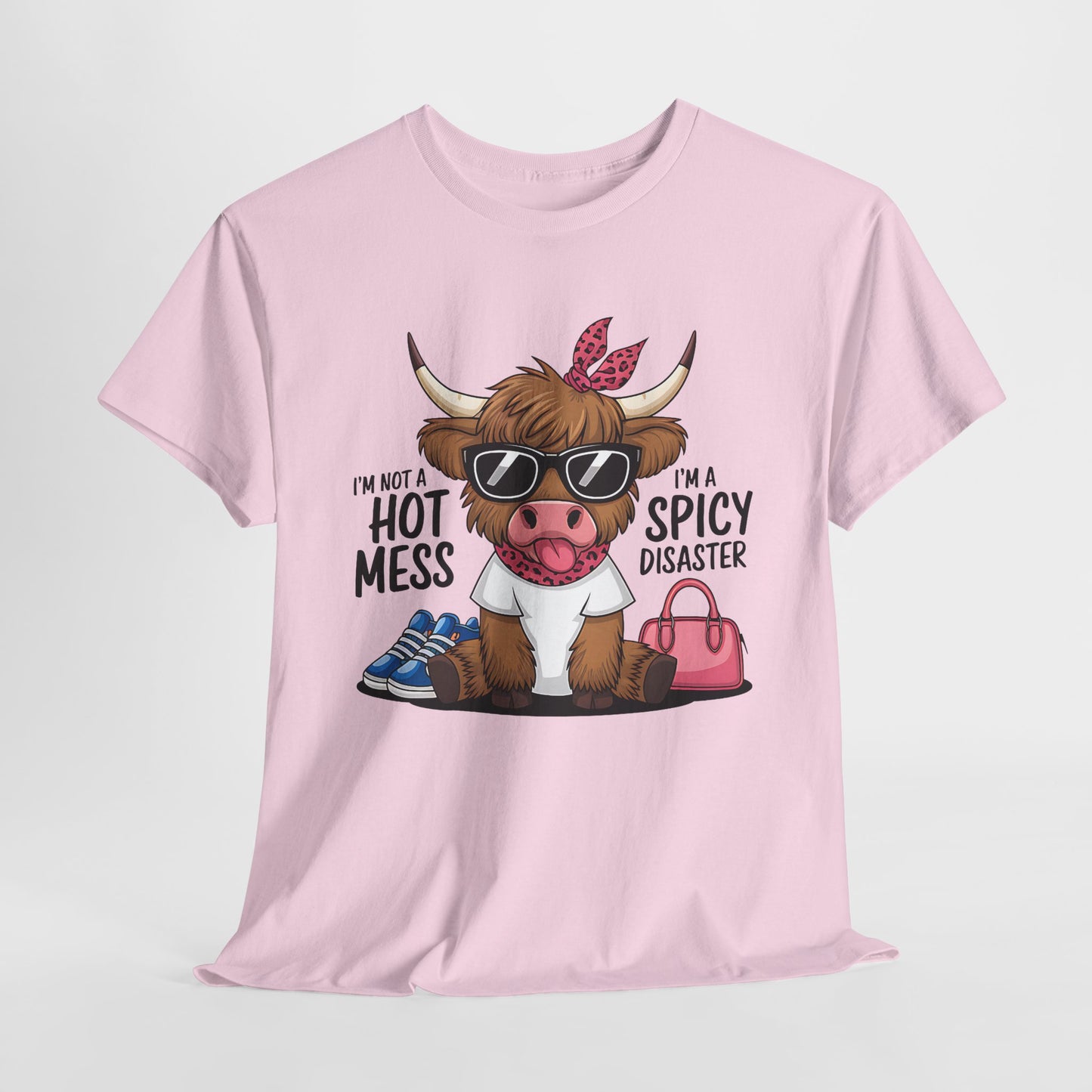 Spicy Disaster Unisex Heavy Cotton Tee - Funny Cow Design