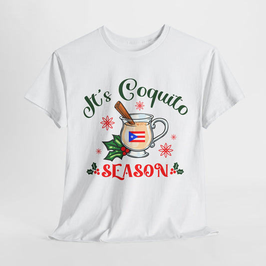 Coquito Season Tee - Unisex Holiday T-Shirt, Christmas Gift, Winter Apparel, Festive Party Wear, Cozy Clothing