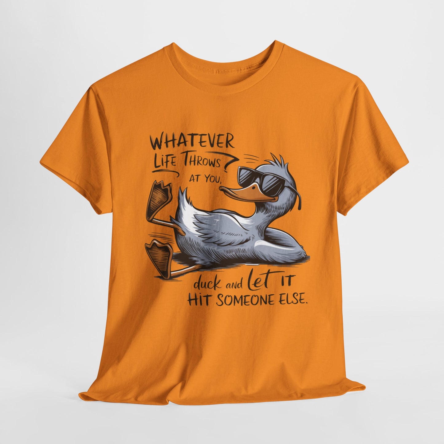 Funny Duck Quote Unisex Heavy Cotton Tee – Perfect for Casual Wear and Gifts
