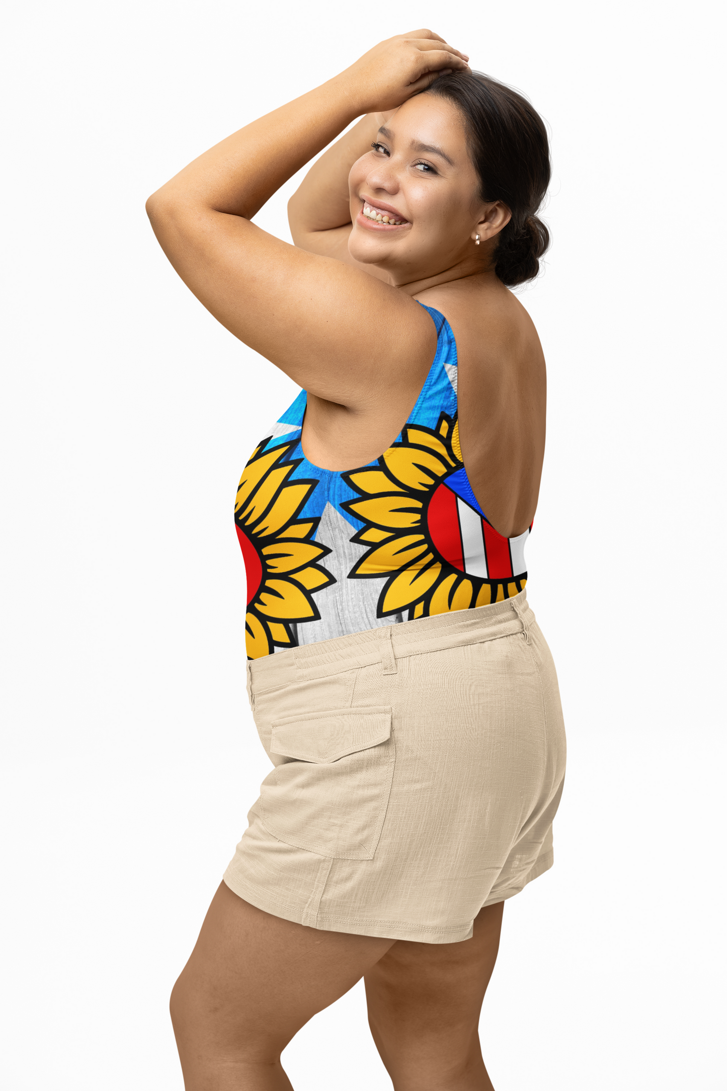 Colorful Puerto Rican Vintage Swimsuit - AOP, Swimwear, Beachwear, Summer Style, Tropical Vibes, Travel Essentials