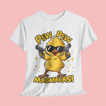 Pew Pew Madafakas Unisex Cotton Tee, Fun Graphic T-Shirt, Casual Wear, Gift for Gamers, Quirky Humor Tee, Everyday Comfort Shirt