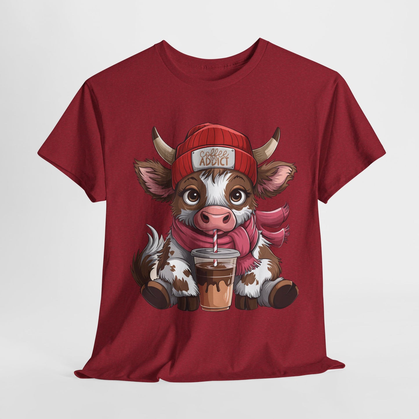 Cute Cow Lover Unisex Heavy Cotton Tee - Perfect for Animal Addicts
