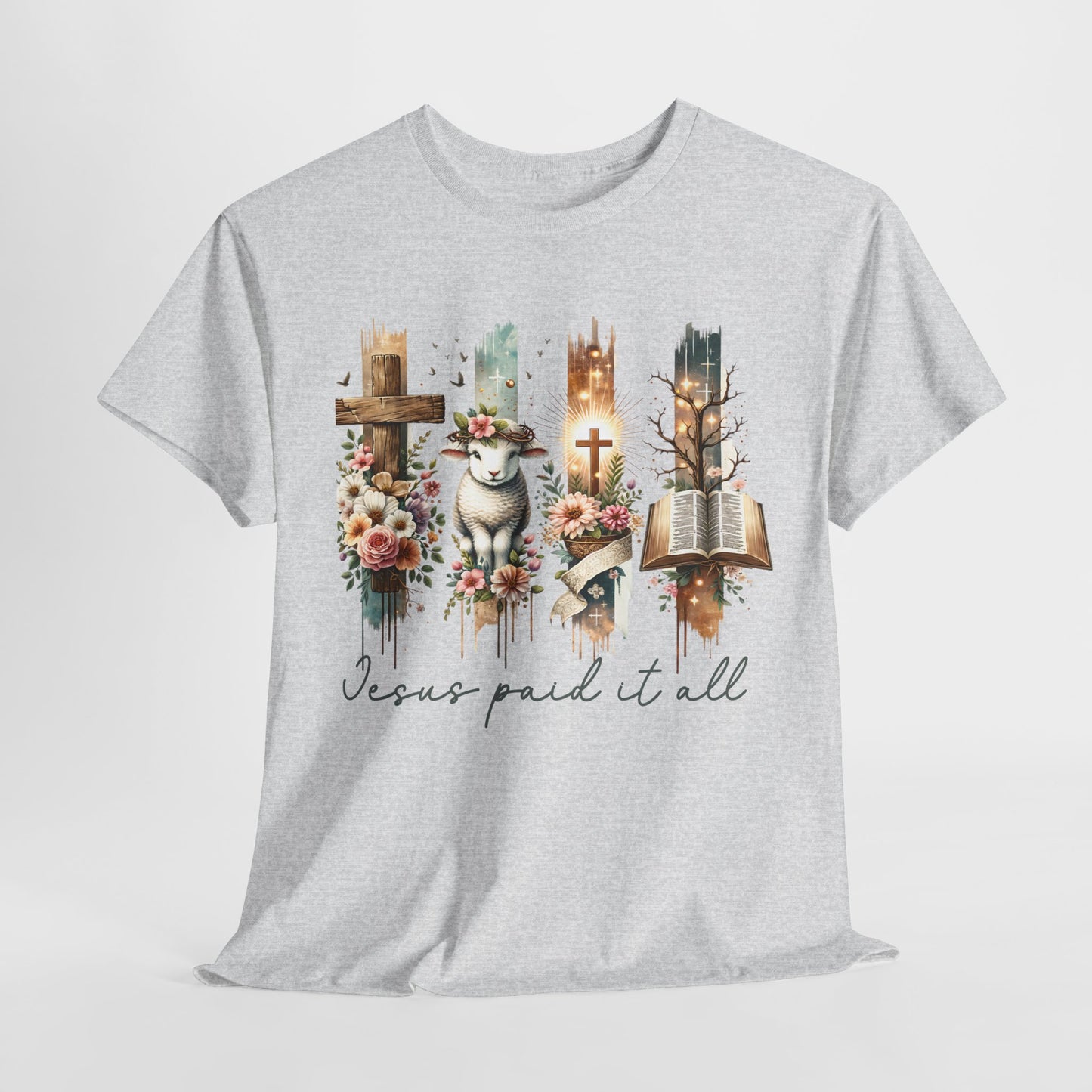 Inspirational Jesus Paid It All Unisex Heavy Cotton Tee