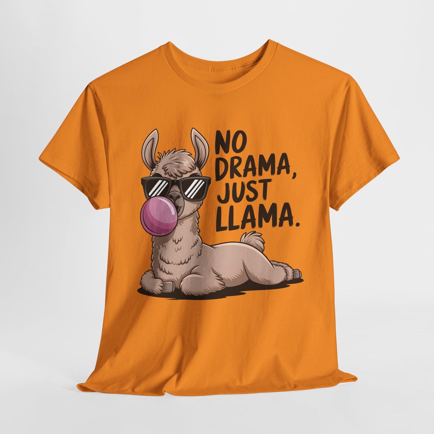 No Drama Just Llama Unisex Heavy Cotton Tee - Fun & Casual Animal Tee