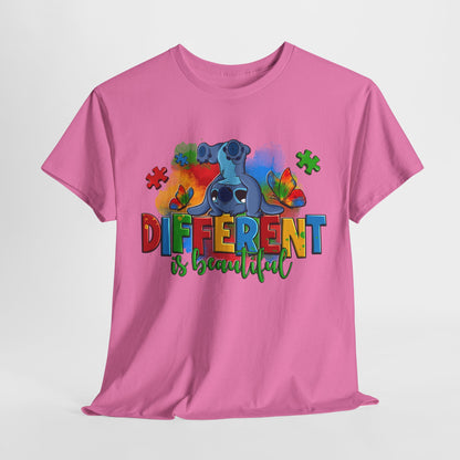 Unisex Heavy Cotton Tee - "Different is Beautiful" Inspirational Shirt