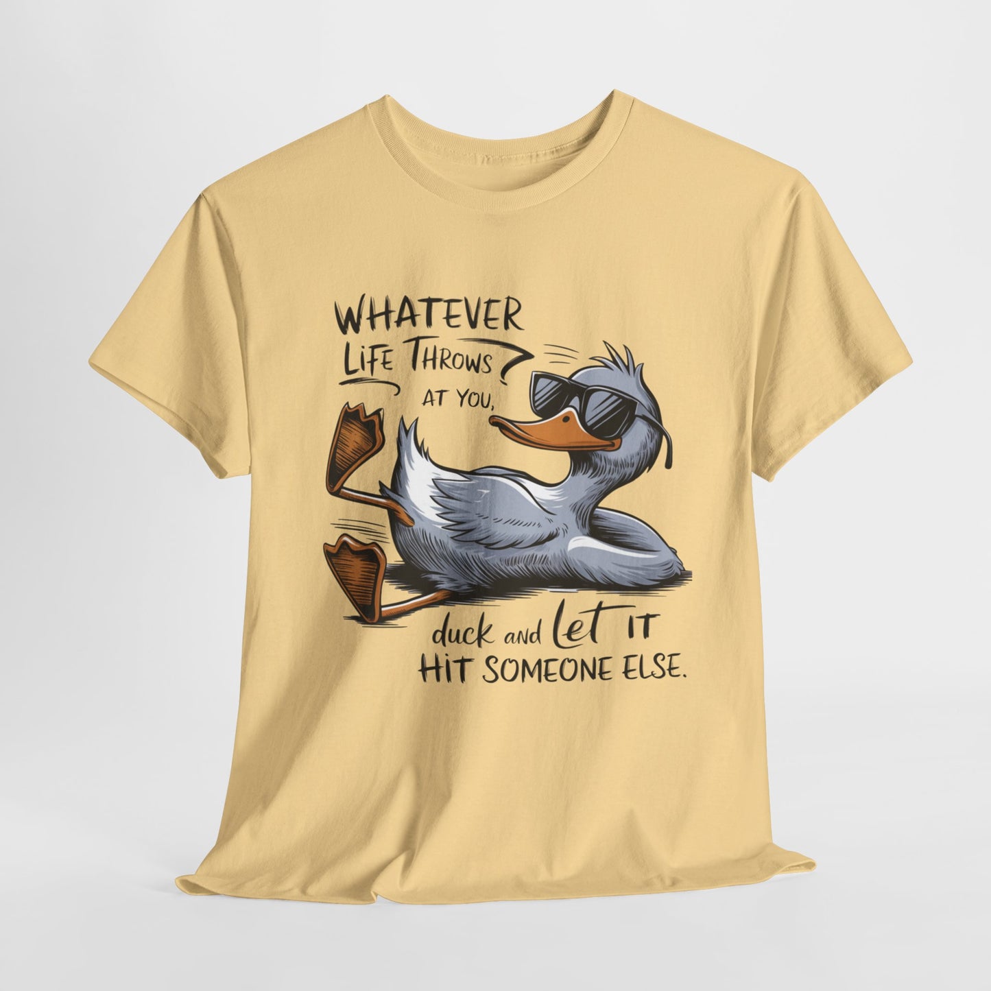 Funny Duck Quote Unisex Heavy Cotton Tee – Perfect for Casual Wear and Gifts