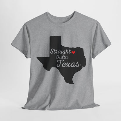 Straight Outta Texas Unisex Heavy Cotton Tee - Cool Western Style Shirt