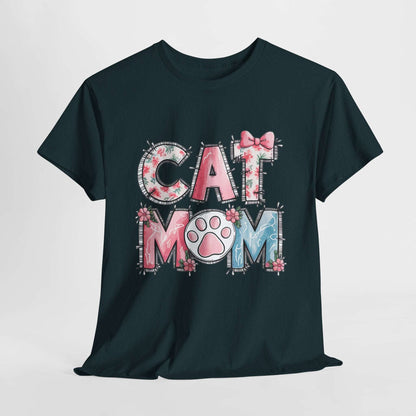 Cat Mom Unisex Heavy Cotton Tee
