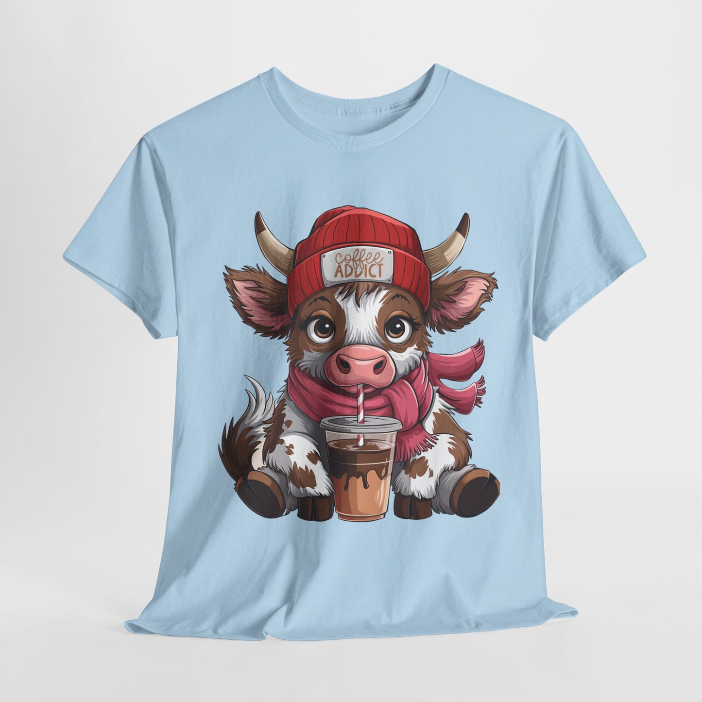 Cute Cow Lover Unisex Heavy Cotton Tee - Perfect for Animal Addicts