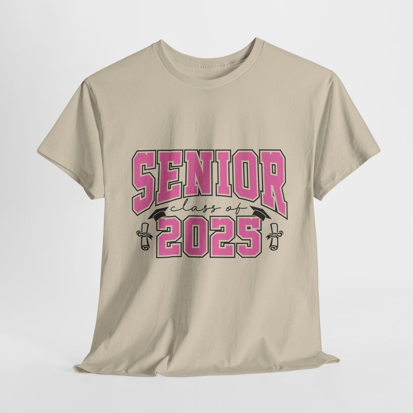 Senior Class of 2025 Pink Unisex Heavy Cotton Tee
