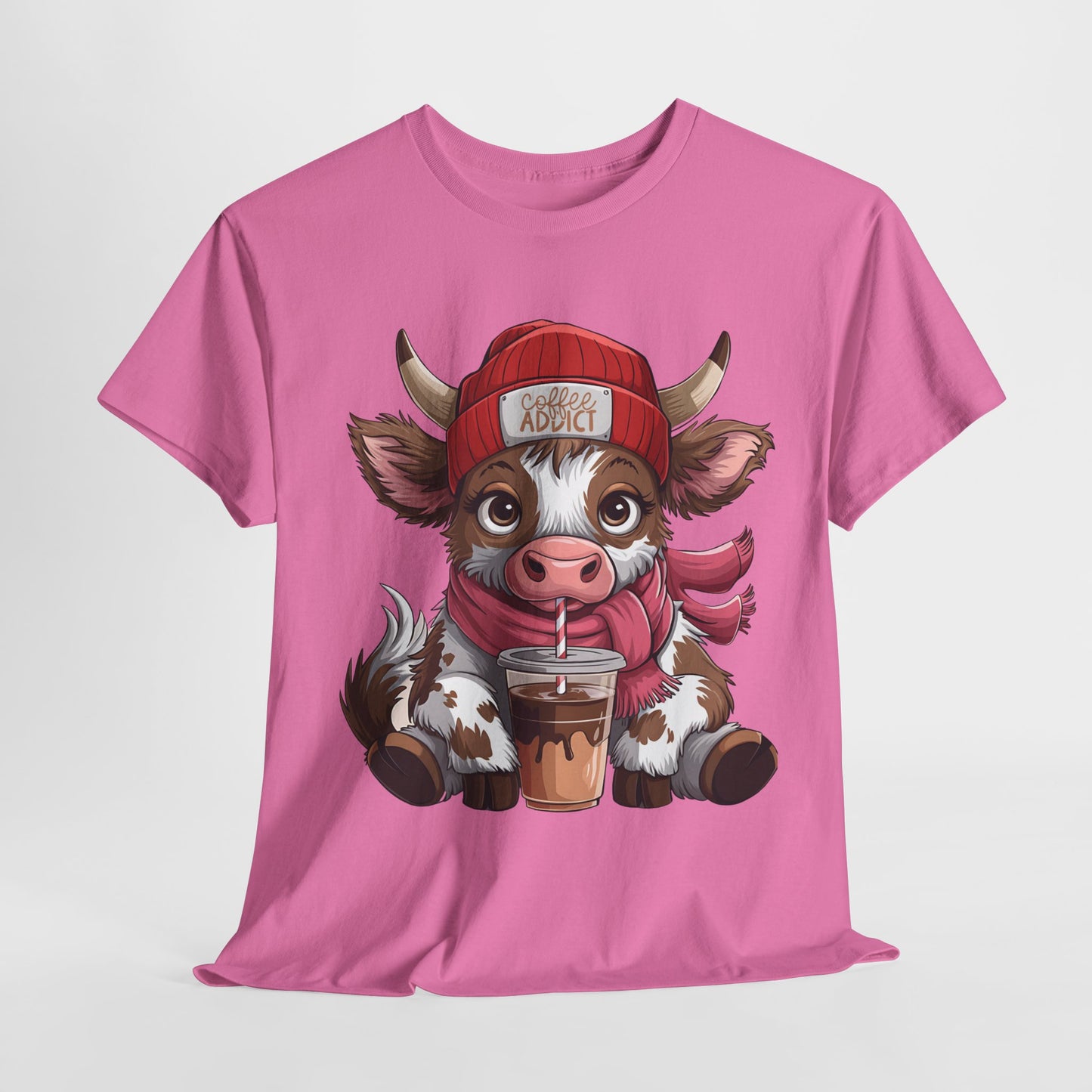 Cute Cow Lover Unisex Heavy Cotton Tee - Perfect for Animal Addicts