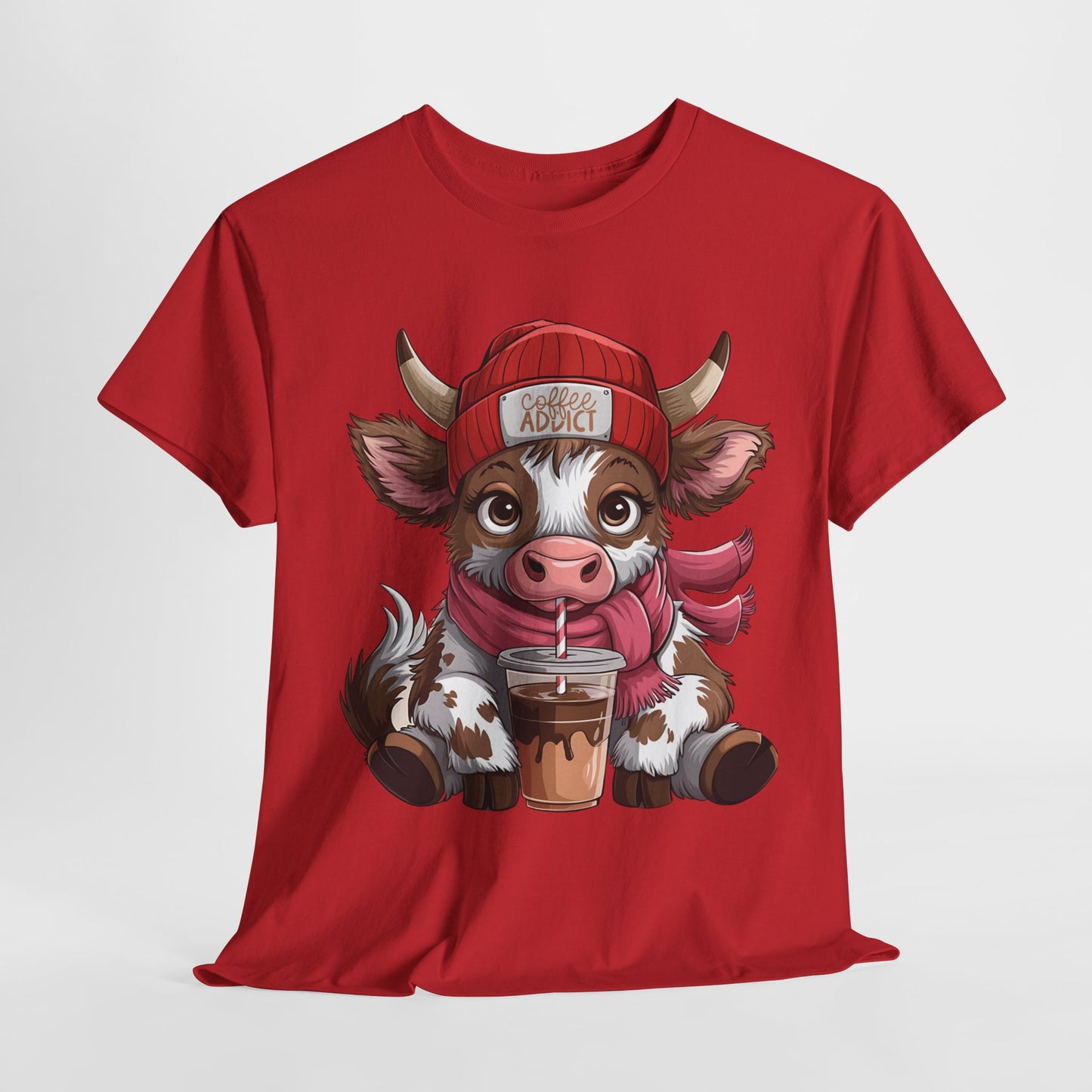 Cute Cow Lover Unisex Heavy Cotton Tee - Perfect for Animal Addicts