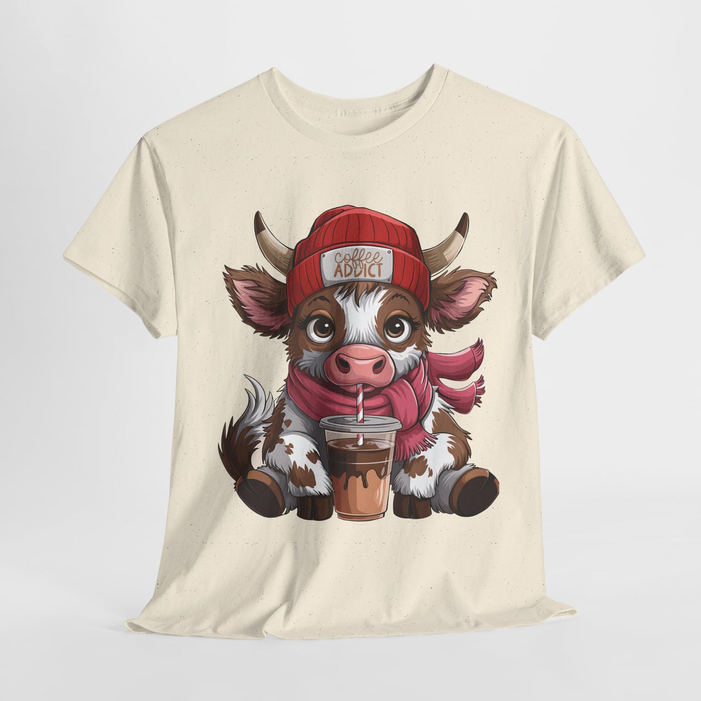 Cute Cow Lover Unisex Heavy Cotton Tee - Perfect for Animal Addicts