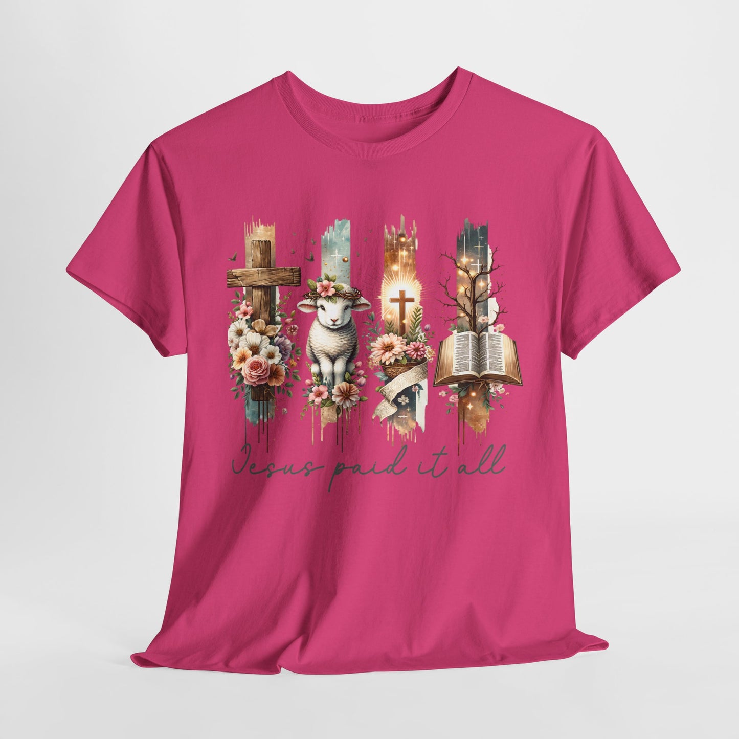 Inspirational Jesus Paid It All Unisex Heavy Cotton Tee