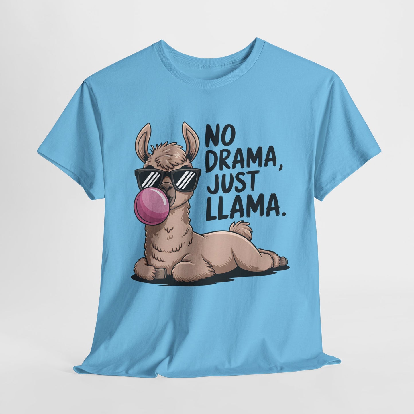 No Drama Just Llama Unisex Heavy Cotton Tee - Fun & Casual Animal Tee