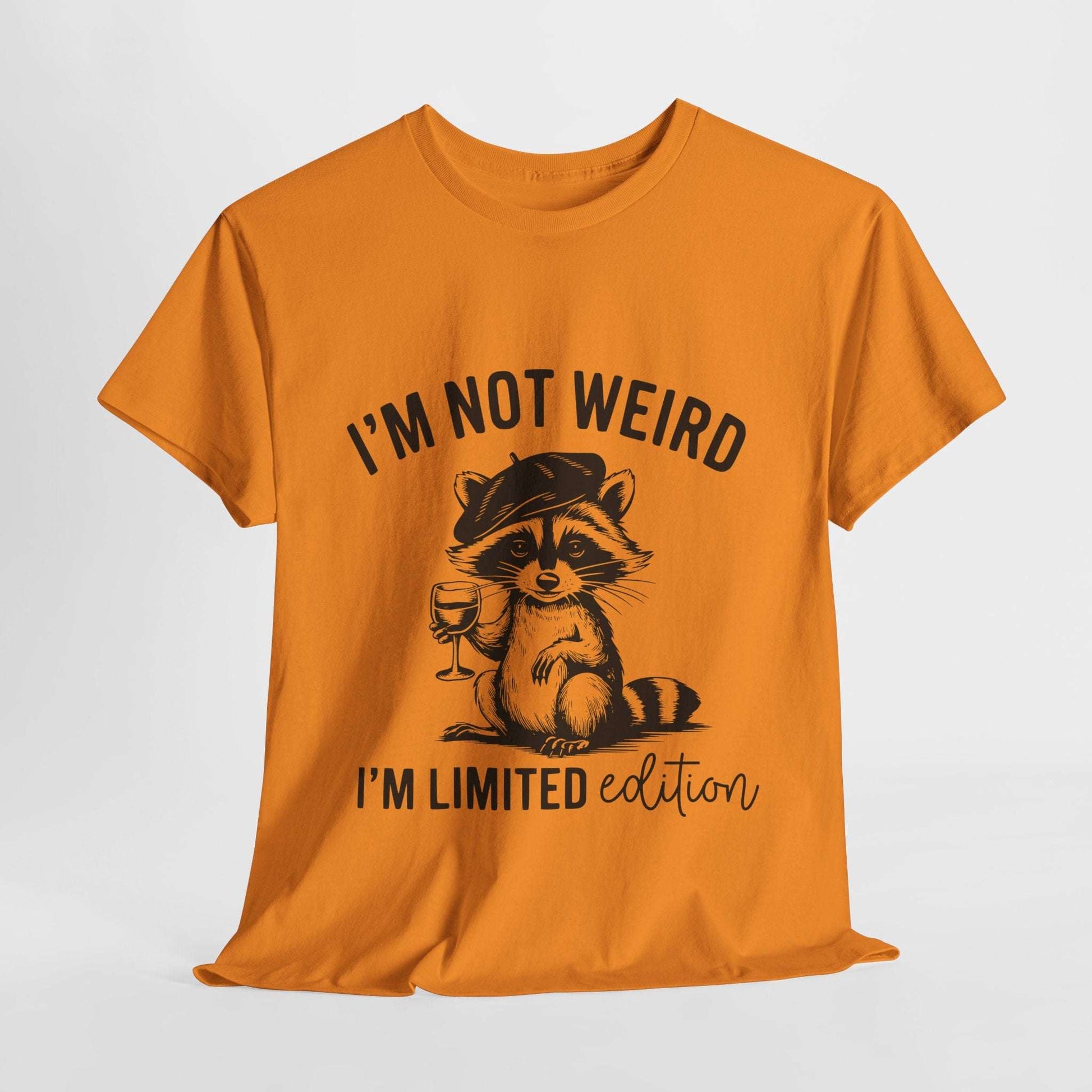 Graphic T-Shirt with Funny Quote - Unisex Heavy Cotton Tee Not Weird Limited Edition