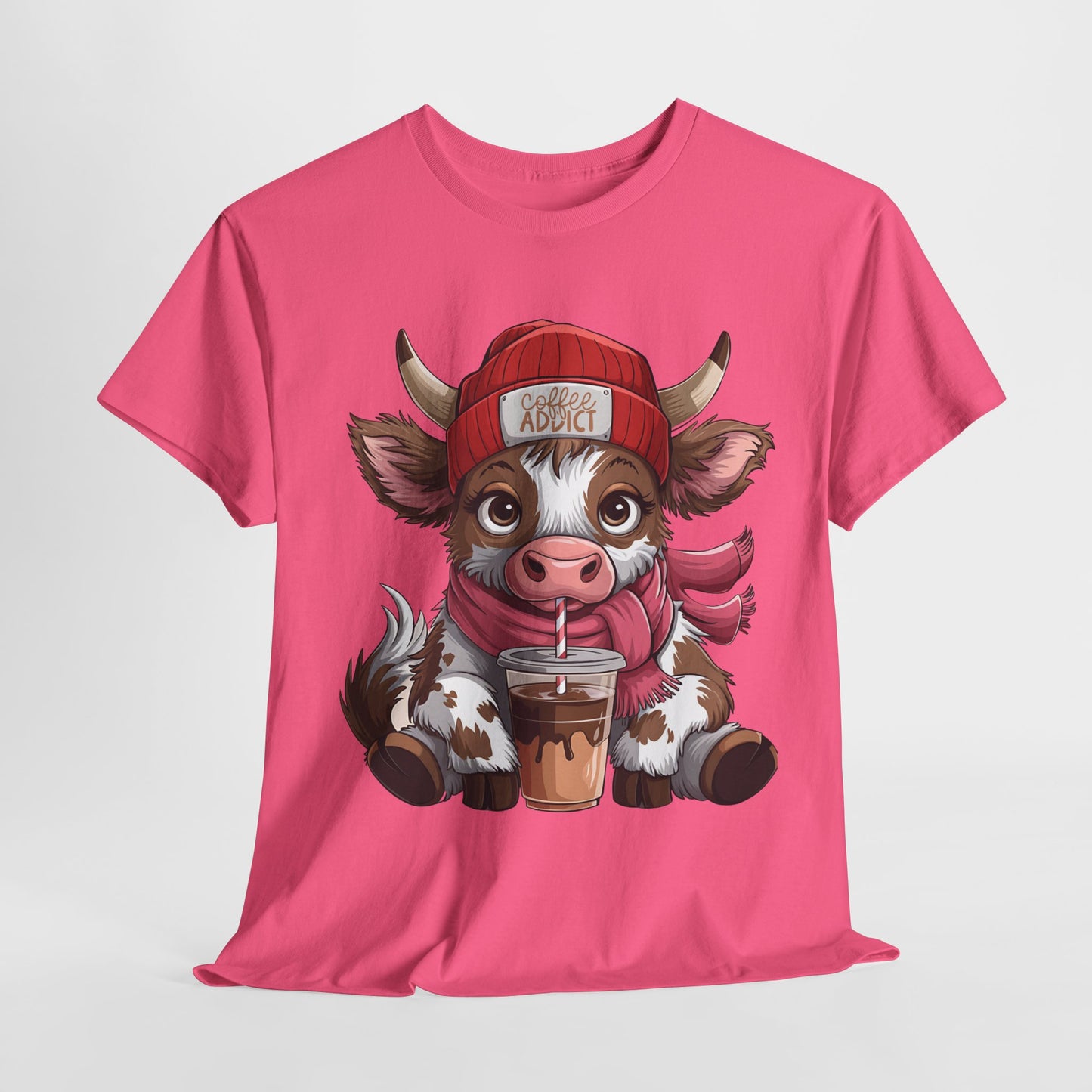 Cute Cow Lover Unisex Heavy Cotton Tee - Perfect for Animal Addicts