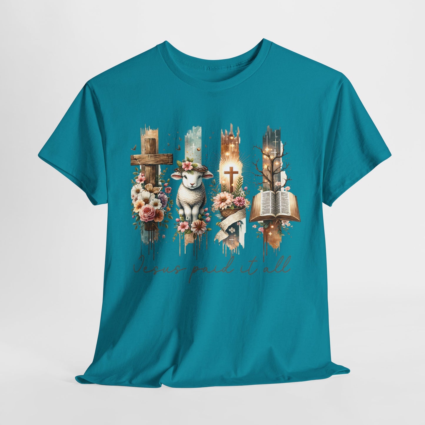 Inspirational Jesus Paid It All Unisex Heavy Cotton Tee
