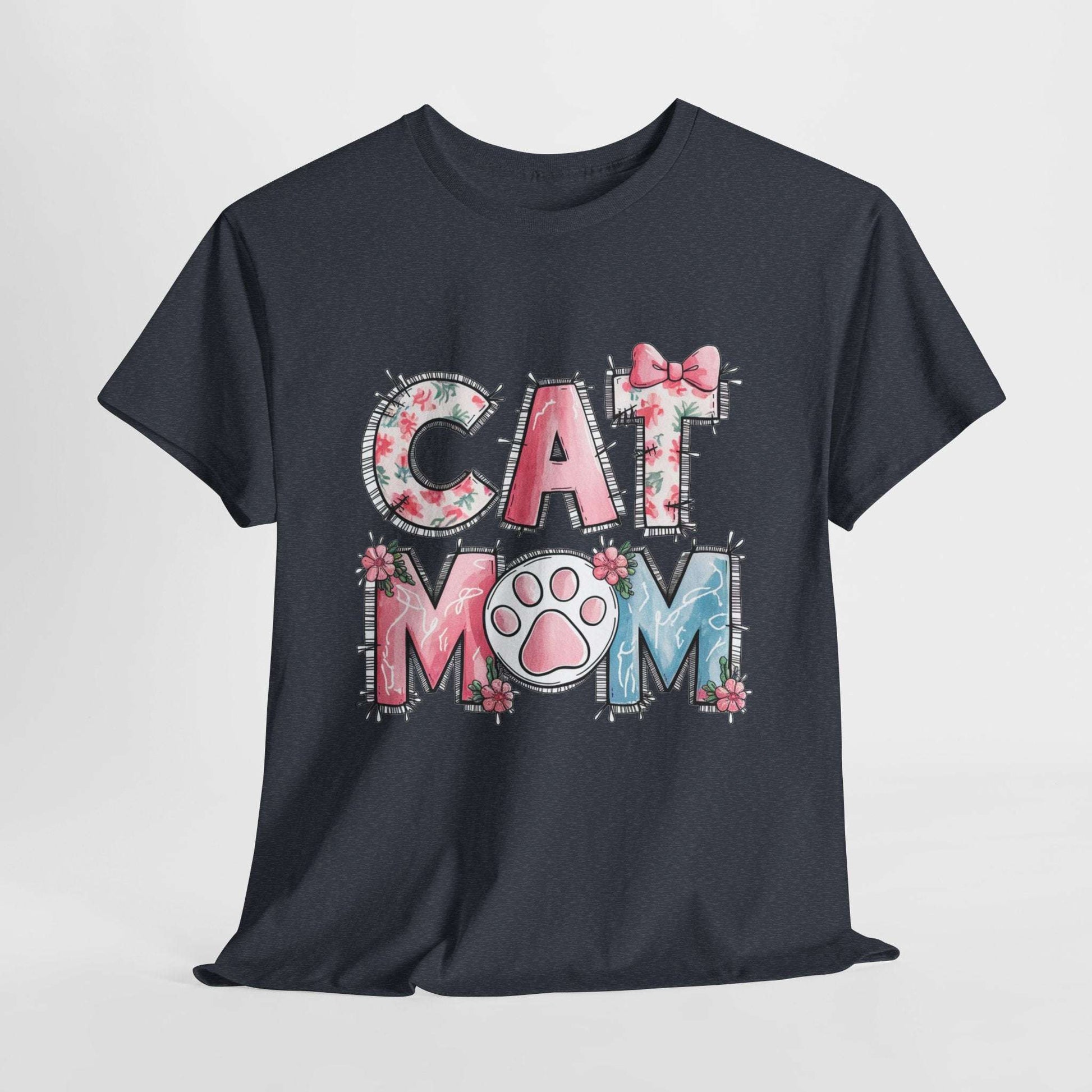 Cat Mom Unisex Heavy Cotton Tee