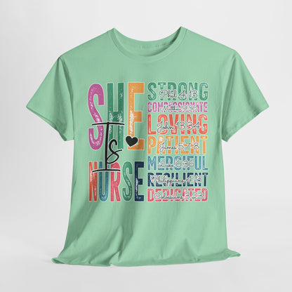 Strong Nurse Unisex Heavy Cotton Tee - Ideal Gift for Healthcare Heroes