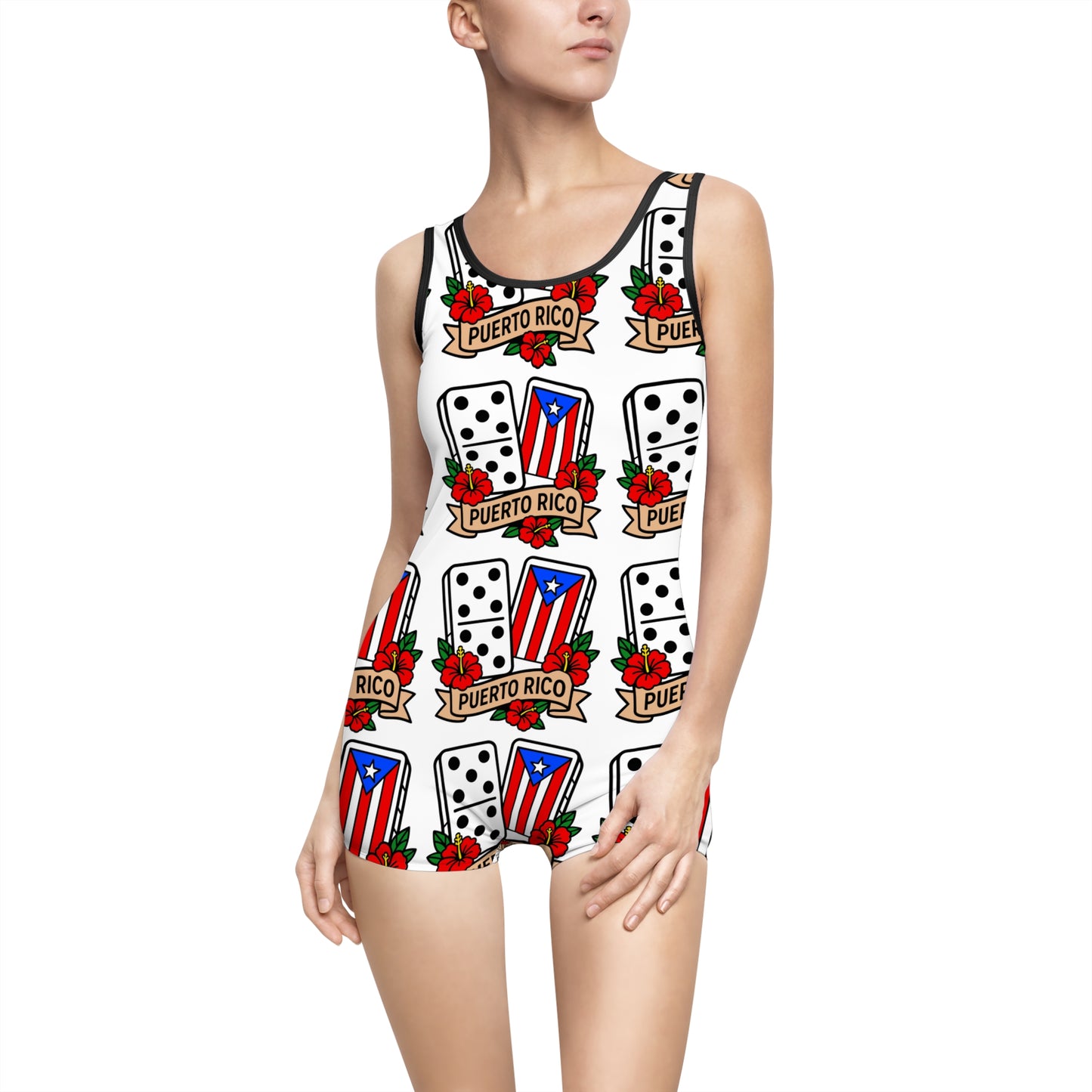 Women's Vintage Swimsuit (AOP) Puerto Rico