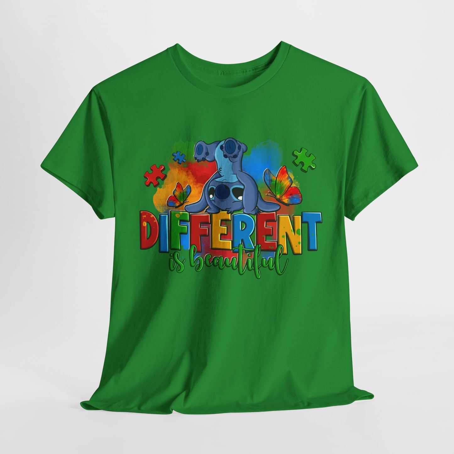 Unisex Heavy Cotton Tee - "Different is Beautiful" Inspirational Shirt