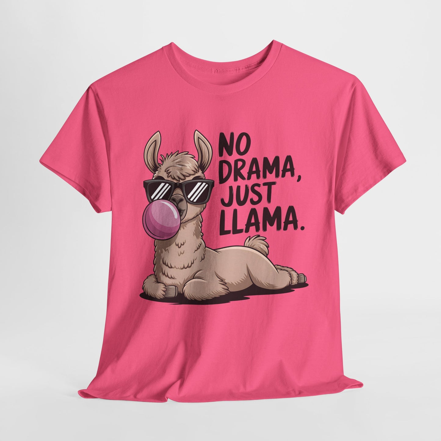 No Drama Just Llama Unisex Heavy Cotton Tee - Fun & Casual Animal Tee