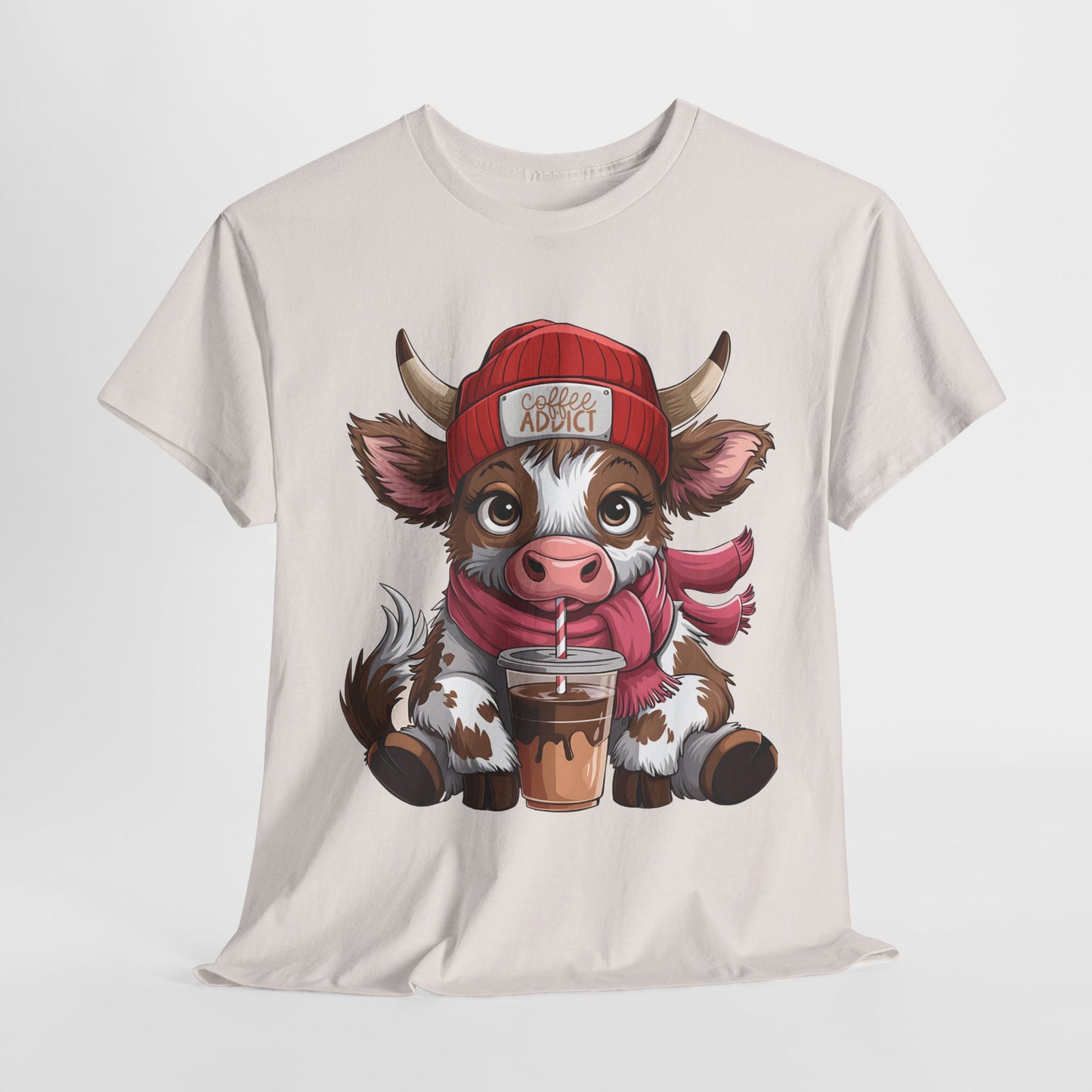 Cute Cow Lover Unisex Heavy Cotton Tee - Perfect for Animal Addicts