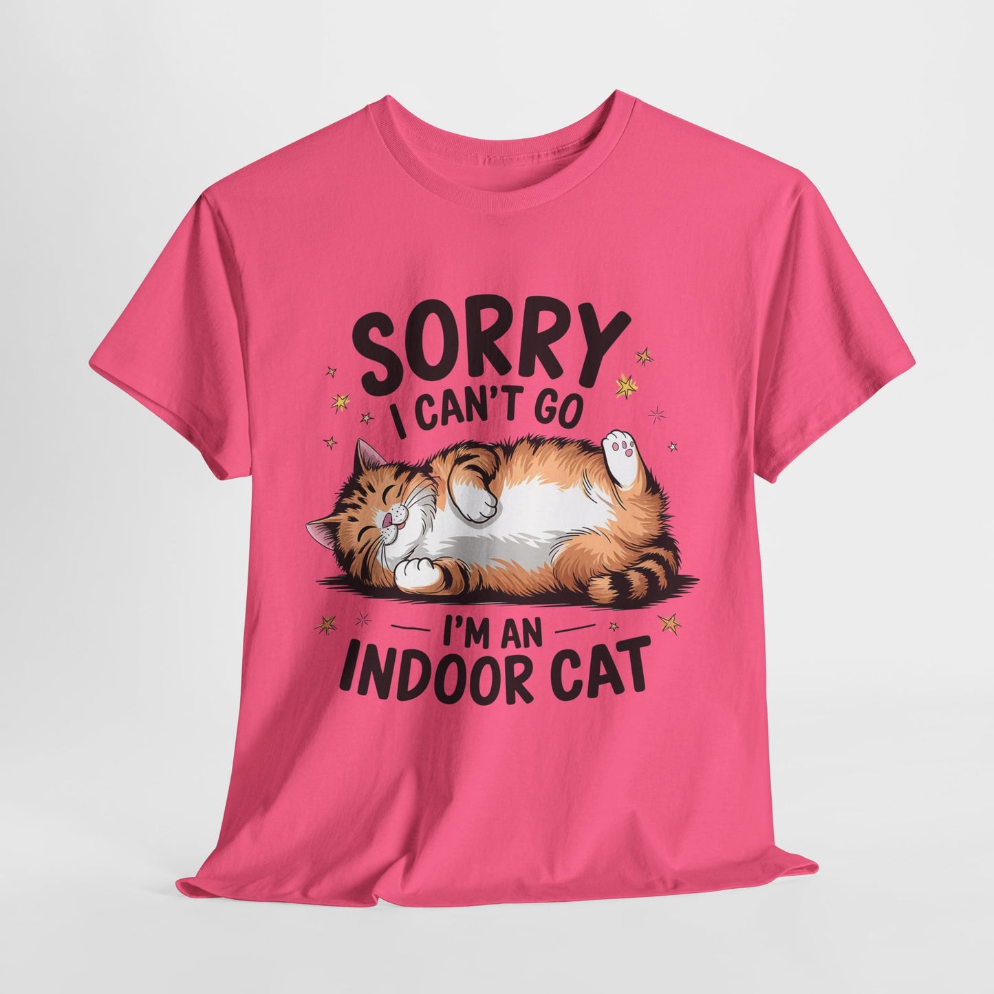 Funny Indoor Cat T-Shirt - Sorry I Can't Go