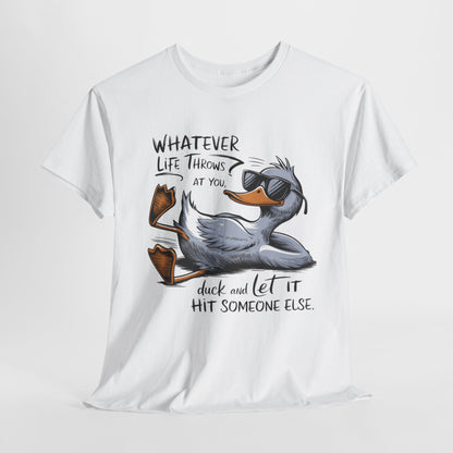 Funny Duck Quote Unisex Heavy Cotton Tee – Perfect for Casual Wear and Gifts