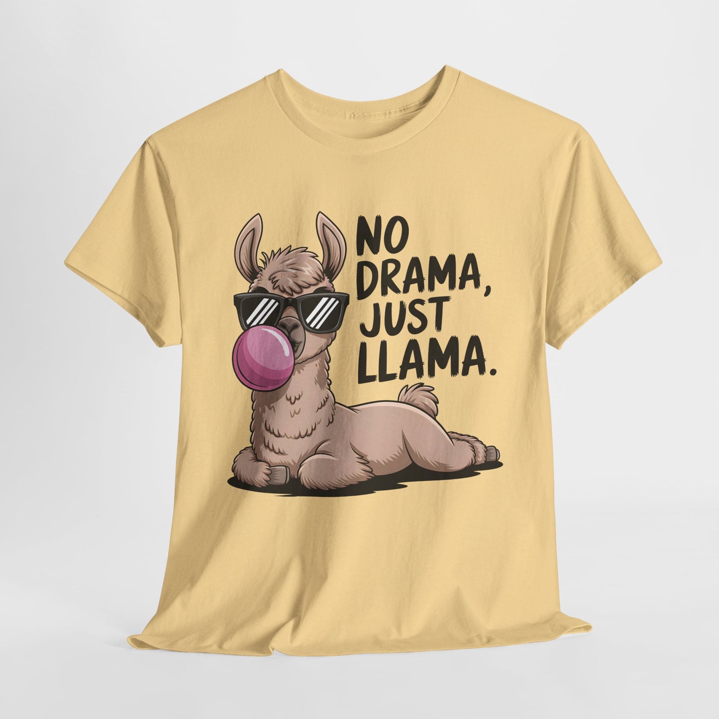 No Drama Just Llama Unisex Heavy Cotton Tee - Fun & Casual Animal Tee